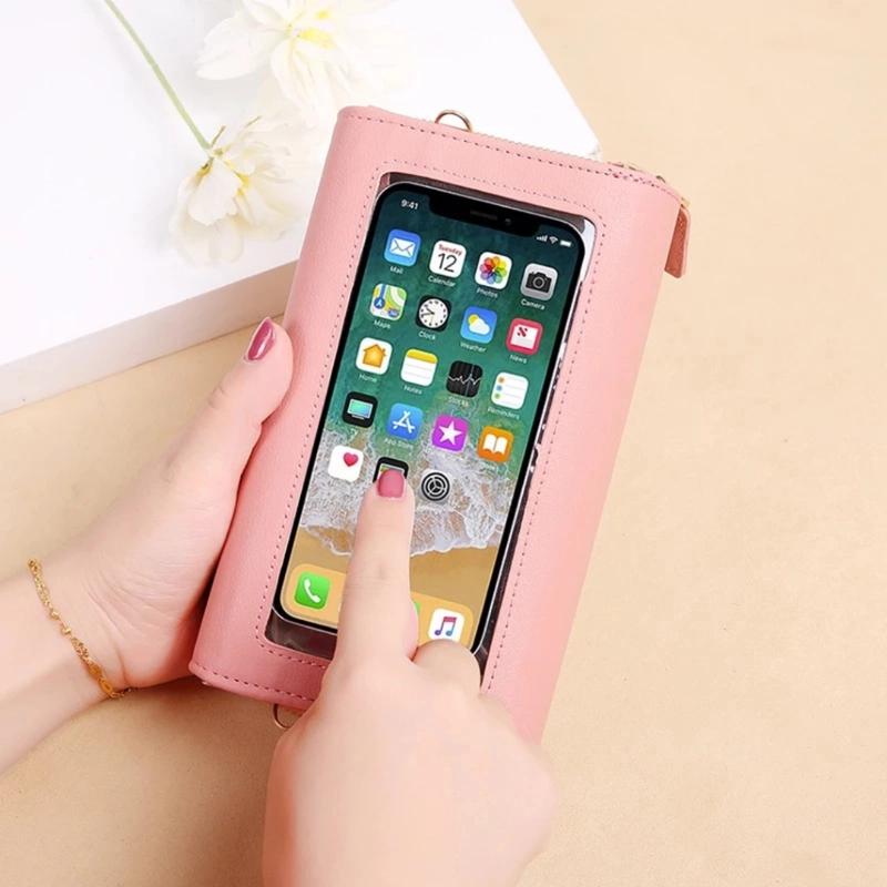Product image KAHASIL - Tas Selempang Wanita Sling Bag Dompet Hp Kulit PU Leather KHTS02 all variant PINK
